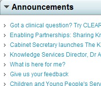Announcements